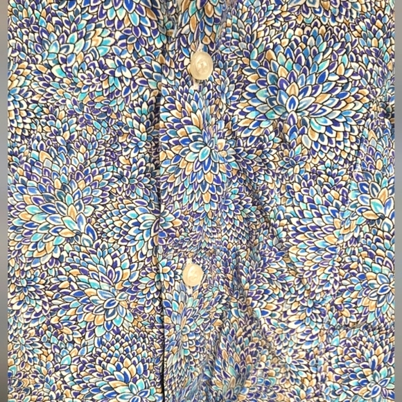 ST. CROIX 100% Cotton Short Sleeve Button Down Shirt In Blue Pattern. Size XXL - Picture 2 of 9